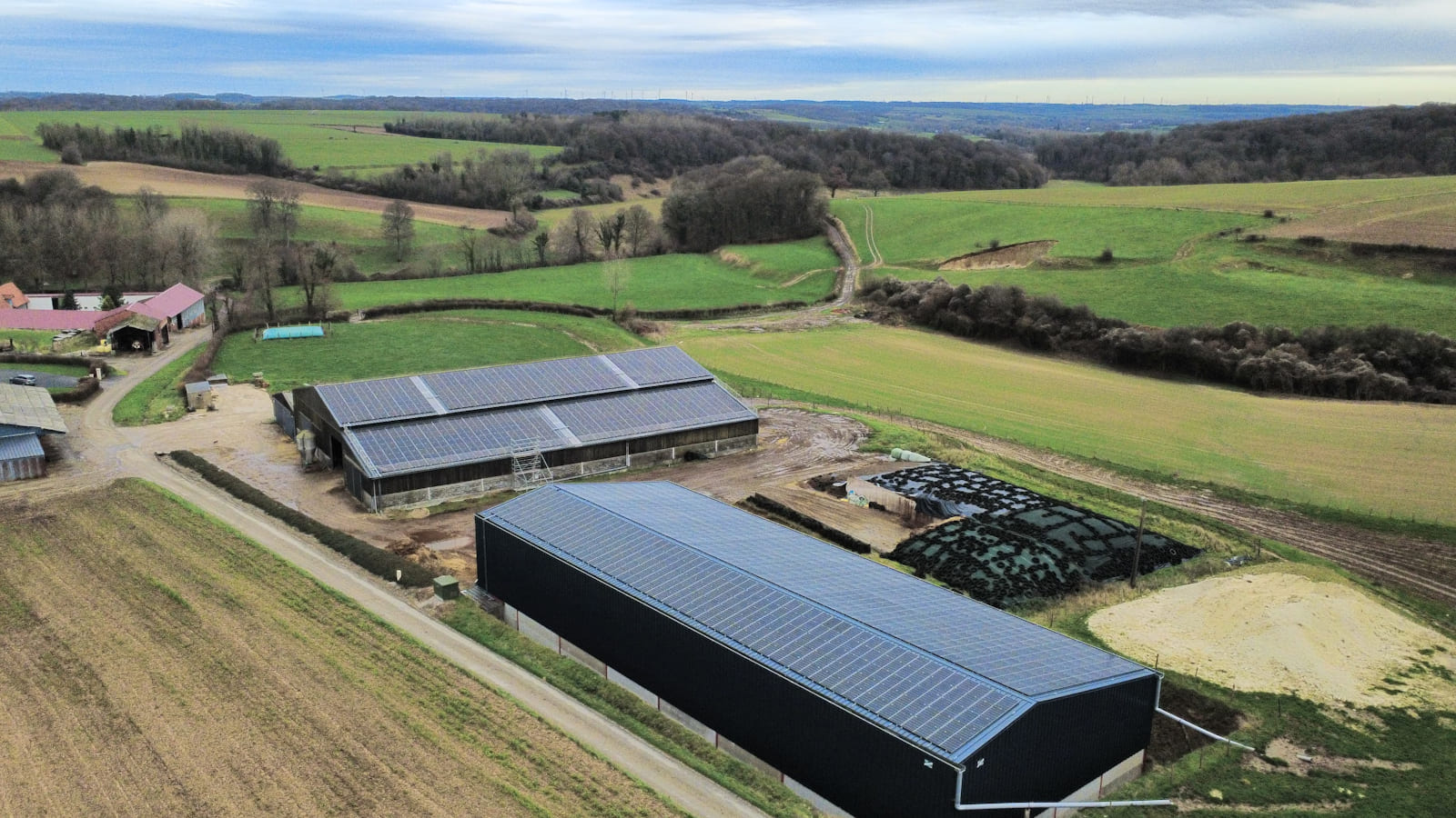Installation photovoltaïque sur hangar agricole